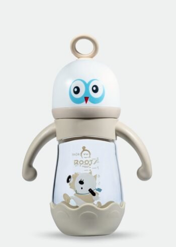 M05-Skin Glass Bottle: 240ML/8 OZ Capacity with Soft Handle and Protective Base - M05 skin ring